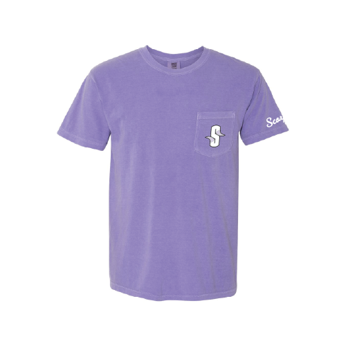Scorps Mens SS Pocketed Cotton Shirt - Purple