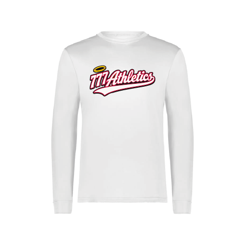 777 Mens LS Dri Fit - White