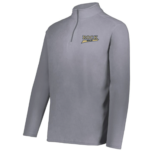 Rock Gold Softball Mens LS 1/4 Zip - Grey