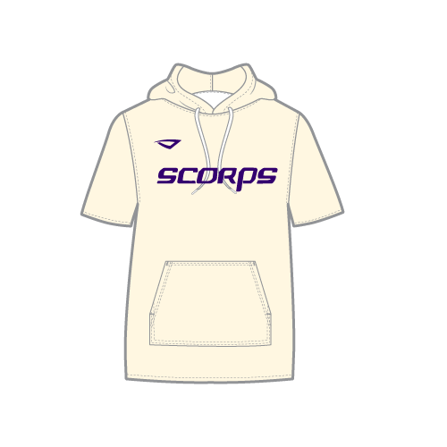 Scorps Sublimated Stealth Hoodie - Text Logo - Cream
