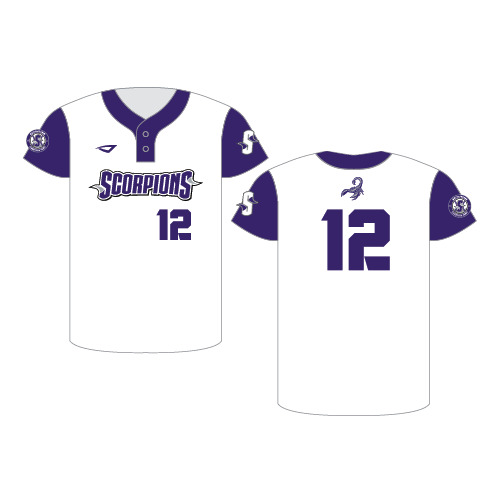 Scorpions HS 2 Button Jersey - White